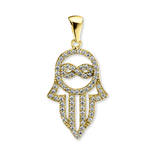 Sterling Silver Hamsa Pendant (31 x 15 mm)