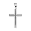 Sterling Silver Tubular Cross Pendant (33 x 17 mm)