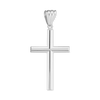 Sterling Silver Tubular Cross Pendant (44 x 23 mm)