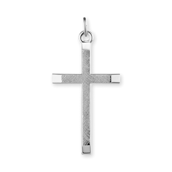 Sterling Silver Classic Cross Pendant (45 x 23 mm)