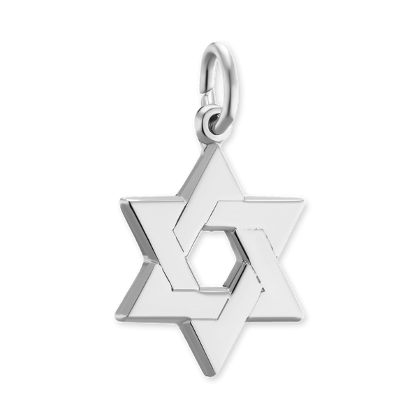 Sterling Silver Star of David Pendant (22 x 13 mm)