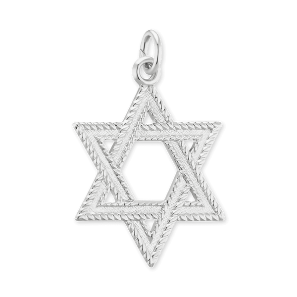 Sterling Silver Star of David Pendant (25 x 17 mm)