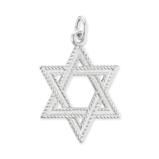 Sterling Silver Star of David Pendant (25 x 17 mm)