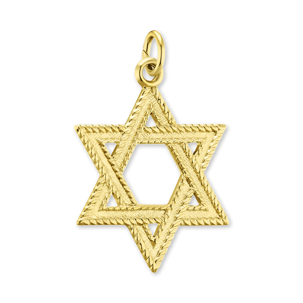 Sterling Silver Star of David Pendant (25 x 17 mm)