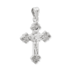 Sterling Silver Trefoil Crucifix Pendant (35 x 20 mm)