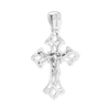 Sterling Silver Filigree Trefoil Crucifix Pendant (32 x 18 mm)