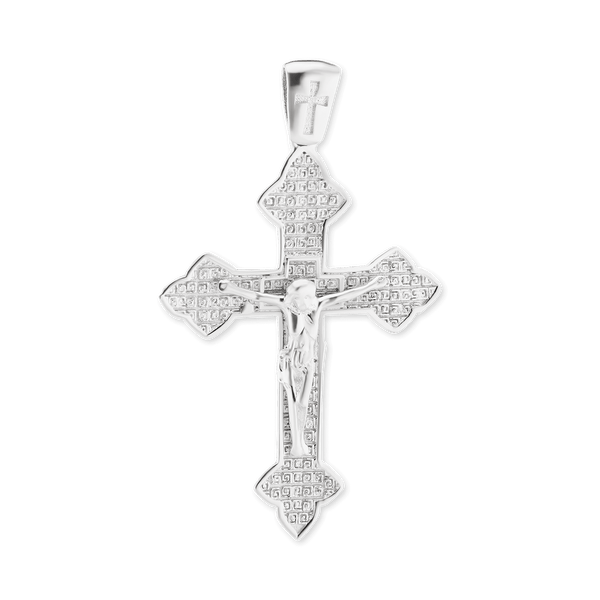 Sterling Silver Trefoil Crucifix Pendant (51 x 30 mm)