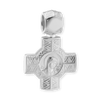 Sterling Silver Byzantine Double-Sided Cross and Crucifix Pendant (26 x 17 mm)