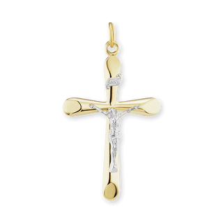 Sterling Silver Traditional Crucifix Pendant (42 x 23 mm)