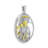 Sterling Silver Two-Tone Madonna and Child Pendant and Medallions (48 x 29 mm)
