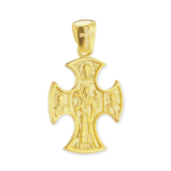 Sterling Silver Byzantine Cross Pendant (33 x 19 mm)