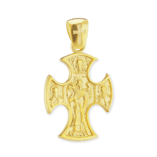 Sterling Silver Byzantine Cross Pendant (33 x 19 mm)