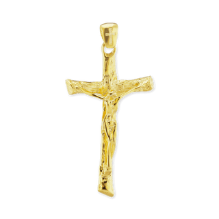 Sterling Silver Freeform Crucifix Pendant (58 x 30 mm)