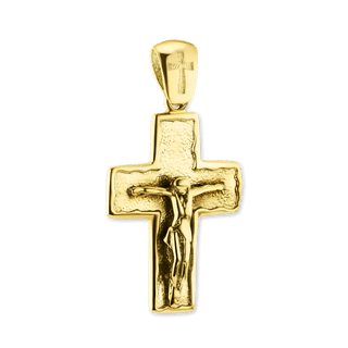 Sterling Silver Freeform Crucifix Pendant (32 x 18 mm)