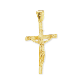 Sterling Silver Freeform Crucifix Pendant (39 x 19 mm)