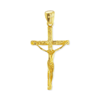 Sterling Silver Freeform Crucifix Pendant (48 x 24 mm)