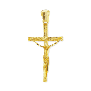 Sterling Silver Freeform Crucifix Pendant (48 x 24 mm)