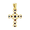 Sterling Silver Filigree Cross Pendant with Ember Finish (34 x 19 mm)