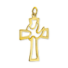 Sterling Silver Cross Pendant with Holy Spirit Dove (32 x 19 mm)
