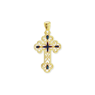 Sterling Silver Filigree Cross Pendant (44 x 24 mm)