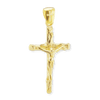 Sterling Silver Freeform Crucifix Pendant (34 x 16 mm)