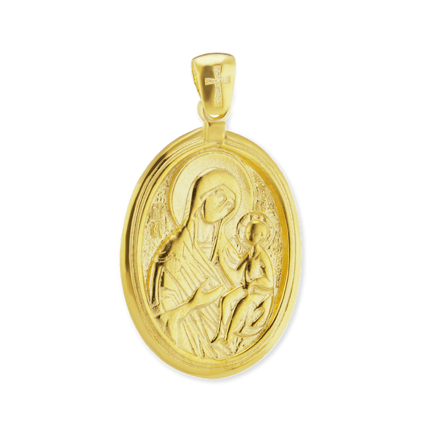 Sterling Silver Madonna and Child Pendant and Medallions (40 x 23 mm)