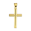 Sterling Silver Tubular Cross Pendant (33 x 17 mm)