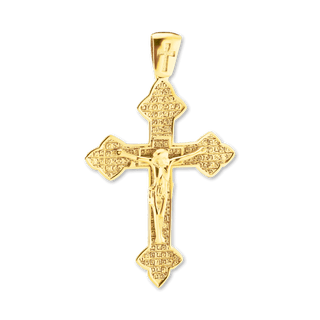 Sterling Silver Trefoil Crucifix Pendant (51 x 30 mm)