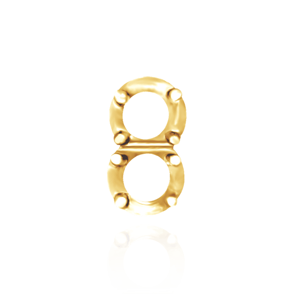 Strip Settings for 2 Round Stones (9.00 x 6.00 mm - 10.00 x 6.00 mm)