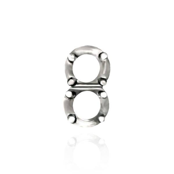 Strip Settings for 2 Round Stones (9.00 x 6.00 mm - 10.00 x 6.00 mm)