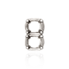 Strip Settings for 2 Round Stones (9.00 x 6.00 mm - 10.00 x 6.00 mm)