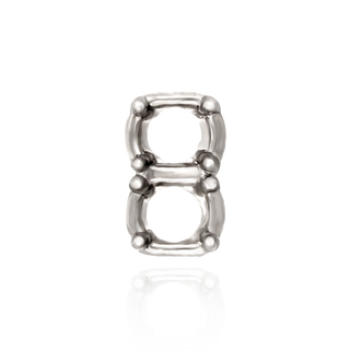 Strip Settings for 2 Round Stones (9.00 x 6.00 mm - 10.00 x 6.00 mm)