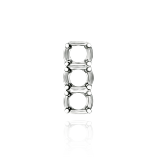 Strip Settings for 3 Round Stones (13.50 x 4.80 mm - 14.60 x 6.00 mm)