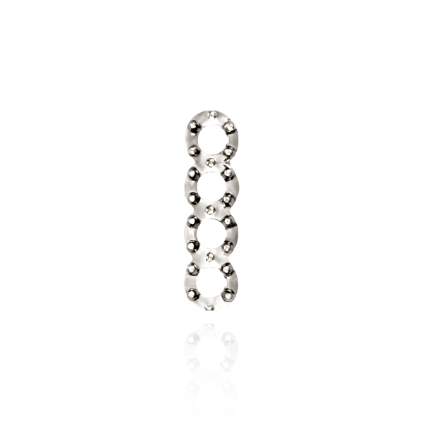 Strip Settings for 4 Round Stones (17.80 x 4.80 mm - 19.50 x 6.20 mm)