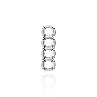 Strip Settings for 4 Round Stones (17.80 x 4.80 mm - 19.50 x 6.20 mm)