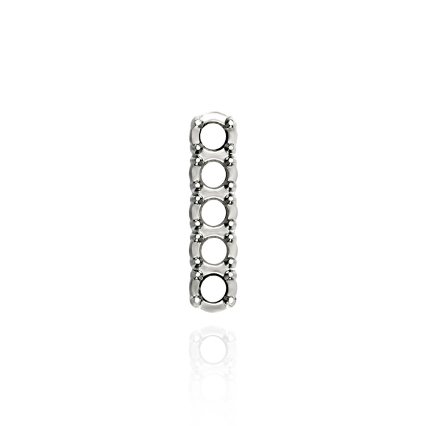 Strip Settings for 5 Round Stones (21.70 x 5.00 mm - 24.40 x 6.20 mm)