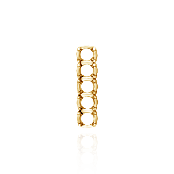 Strip Settings for 5 Round Stones (21.70 x 5.00 mm - 24.40 x 6.20 mm)