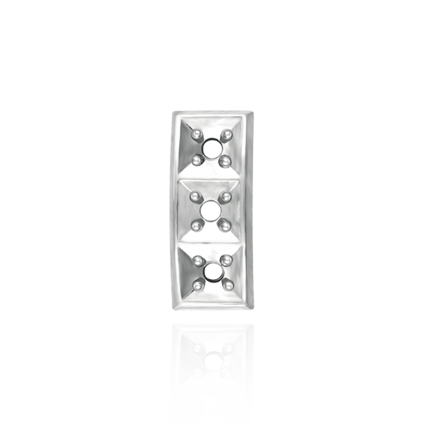 3 Round Stone Curved Tops (3 x 2.80 mm - 3 x 4.50 mm)