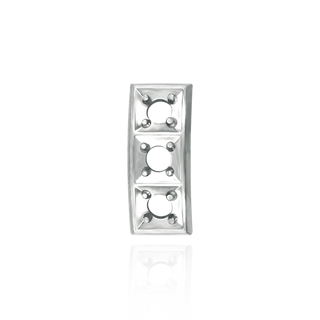 3 Round Stone Curved Tops (3 x 2.80 mm - 3 x 4.50 mm)