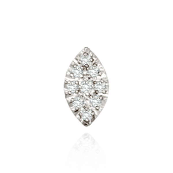 Nine Stone Cluster on Marquise Shape Tiffany Settings with Peg (9 x 1.30 mm)