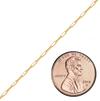 Bulk / Spooled Paperclip Cable Chain in 14K & 18K Yellow Gold (1.30 mm - 7.80 mm)