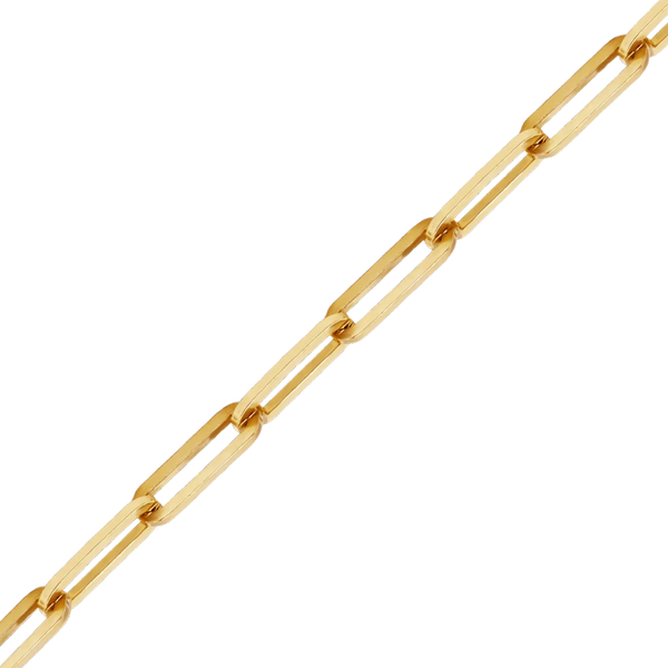 Bulk / Spooled Paperclip Cable Chain in 14K & 18K Yellow Gold (1.70 mm - 7.80 mm)