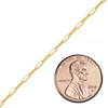 Bulk / Spooled Paperclip Cable Chain in 14K & 18K Yellow Gold (1.30 mm - 7.80 mm)