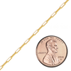 Bulk / Spooled Paperclip Cable Chain in 14K & 18K Yellow Gold (1.30 mm - 7.80 mm)