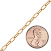 Bulk / Spooled Elongated Flat Cable Chain in 14K Yellow Gold (1.30 mm - 1.80 mm)