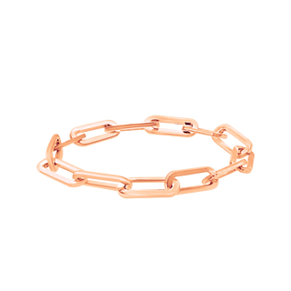 Paperclip Cable Chain Ring in Pink Gold-Filled (Sizes 4-12) (2.5 mm)