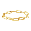 Paperclip Cable Chain Ring in 14K Yellow Gold (Sizes 4-12) (2.5 mm - 3.5 mm)