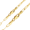 Finished Paperclip Cable Bracelet in 18K Yellow Gold (2.50 mm - 3.50 mm)