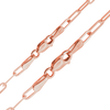 Finished Paperclip Cable Anklet in 14K Pink Gold (2.50 mm - 3.50 mm)