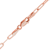 Finished Paperclip Cable Anklet in 14K Pink Gold (2.50 mm - 3.50 mm)